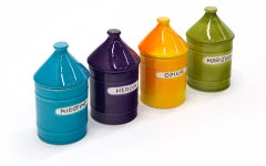 Quatre Vice Pots / Boîtes à Boissons Originales Raymor avec Couleurs