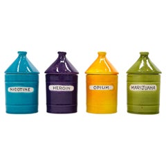 Retro Four Original Raymor Vice Jars / Canisters with Lids