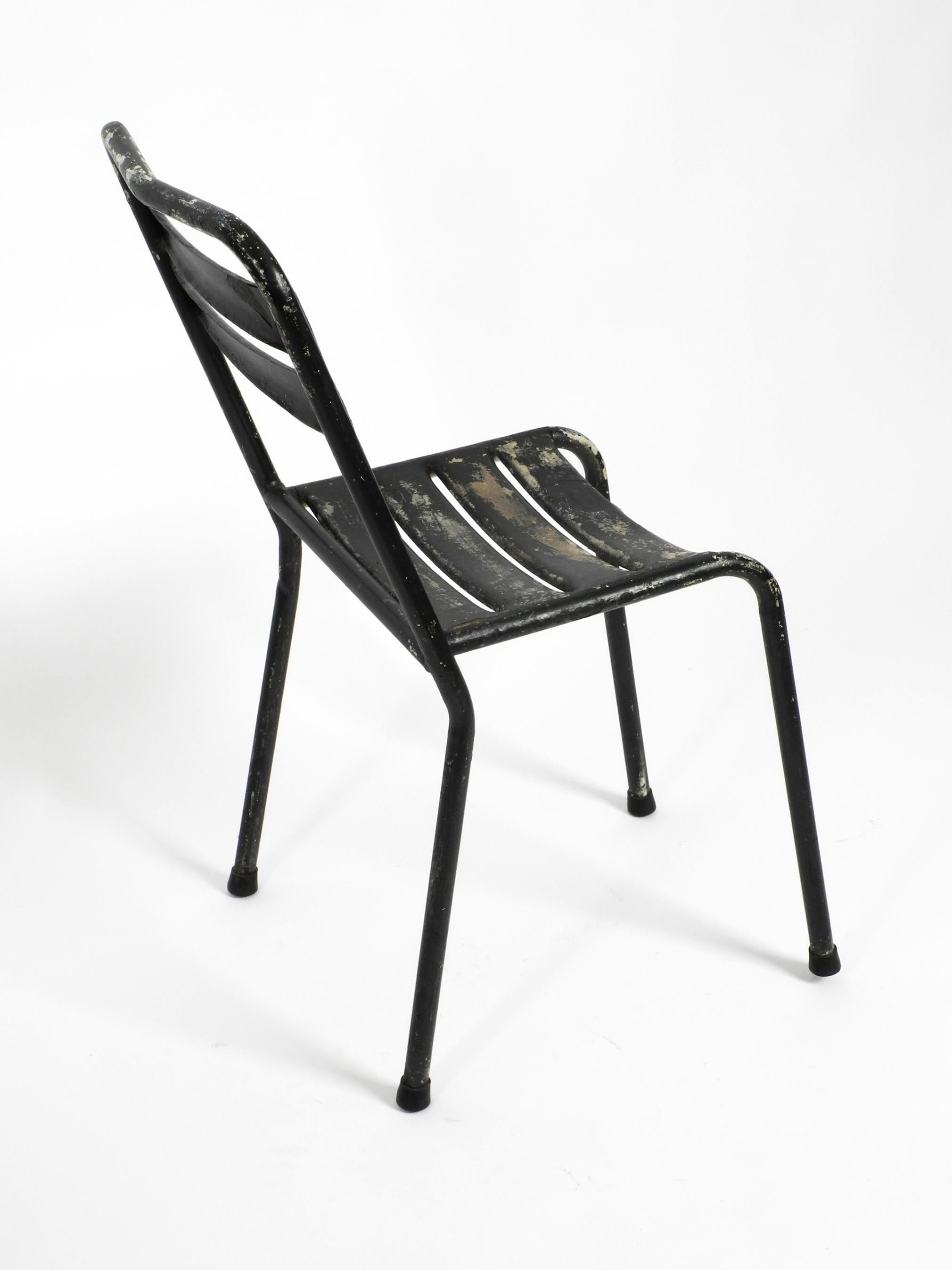 Metal Four Original Sanded Tolix Bistro Café Chairs Design Xavier Pauchard, France