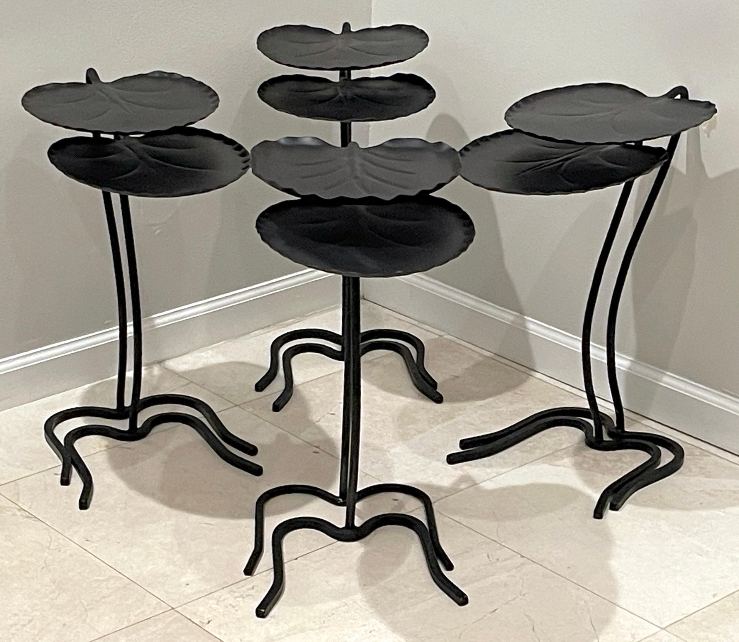 Mid-Century Modern Three Pair of Salterini-Tempestini Lily Pad Nesting Tables, Sold in Pairs 