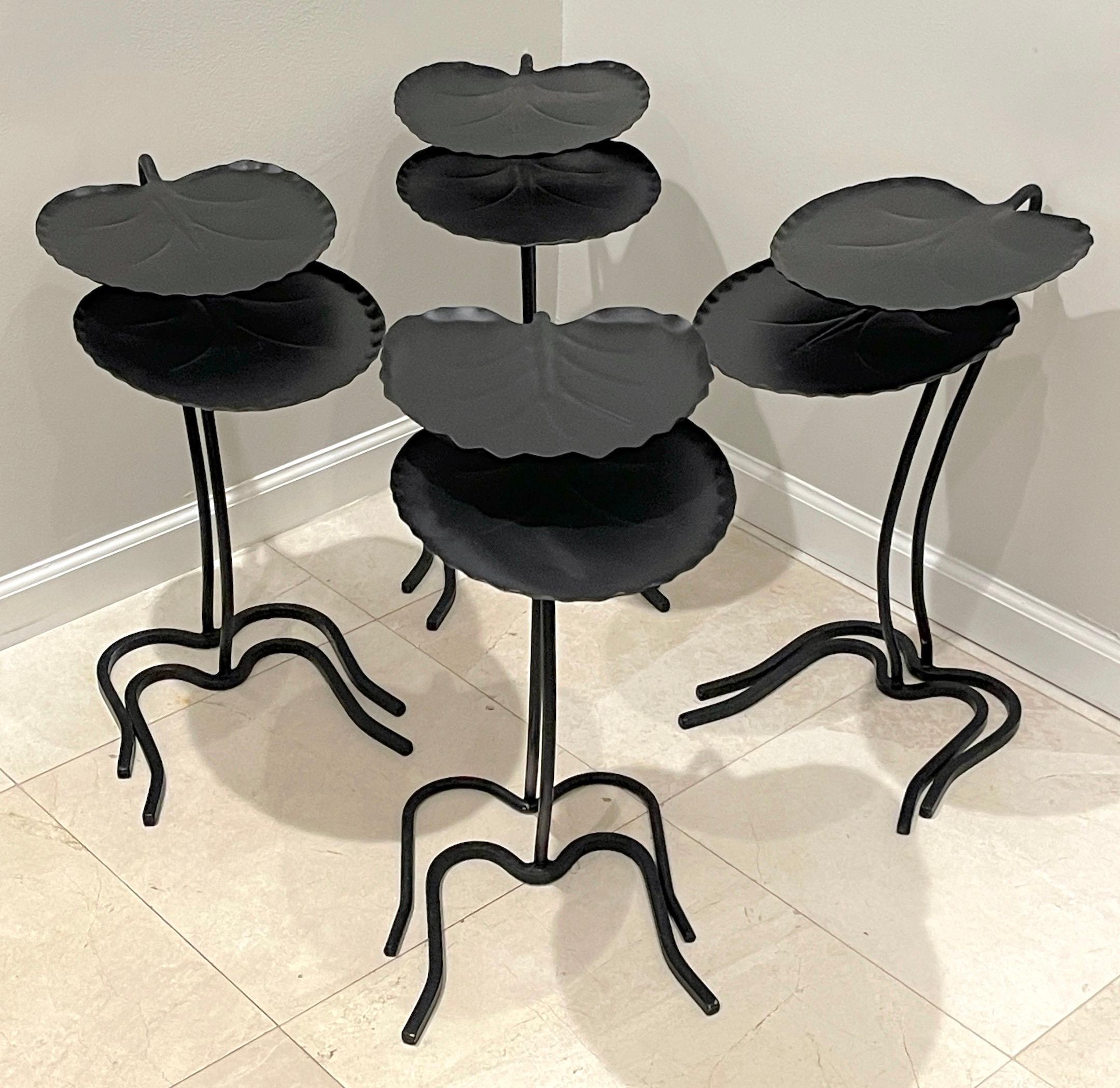 American Three Pair of Salterini-Tempestini Lily Pad Nesting Tables, Sold in Pairs 