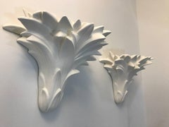 Four Serge Roche Style Palm Sconces
