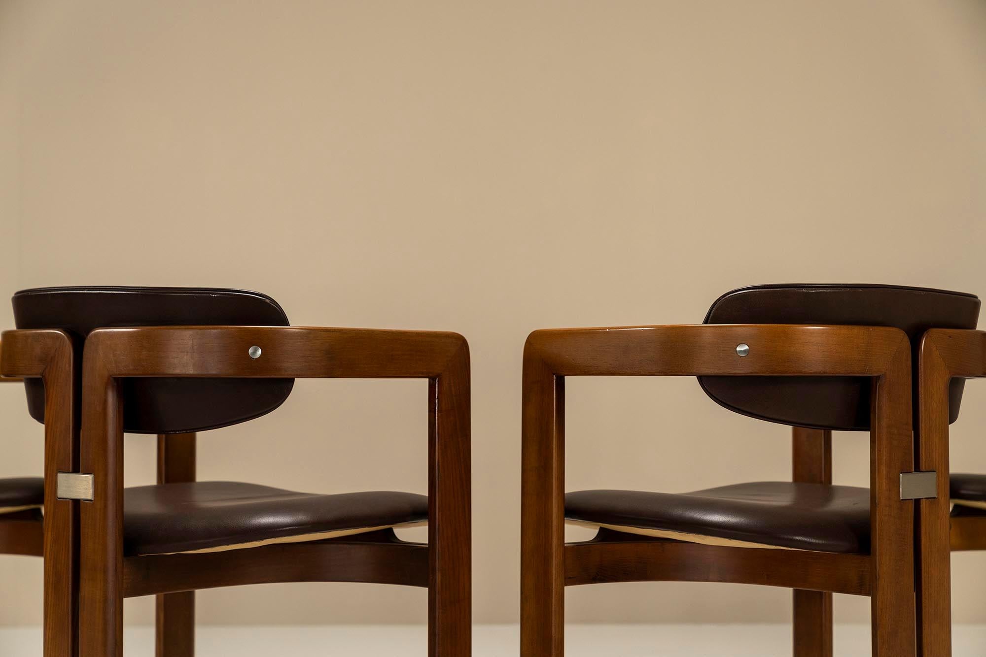 Italian Four “Pamplona” Dining Chairs by Augusto Savini for Pozzi, Italy, 1965