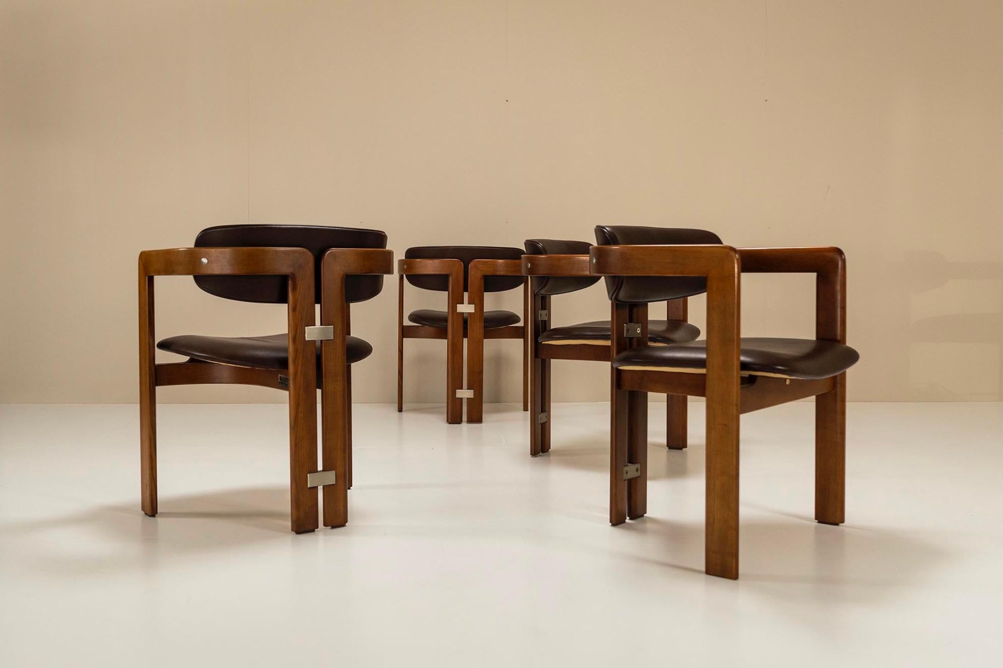 Four “Pamplona” Dining Chairs by Augusto Savini for Pozzi, Italy, 1965 In Good Condition In Hellouw, NL