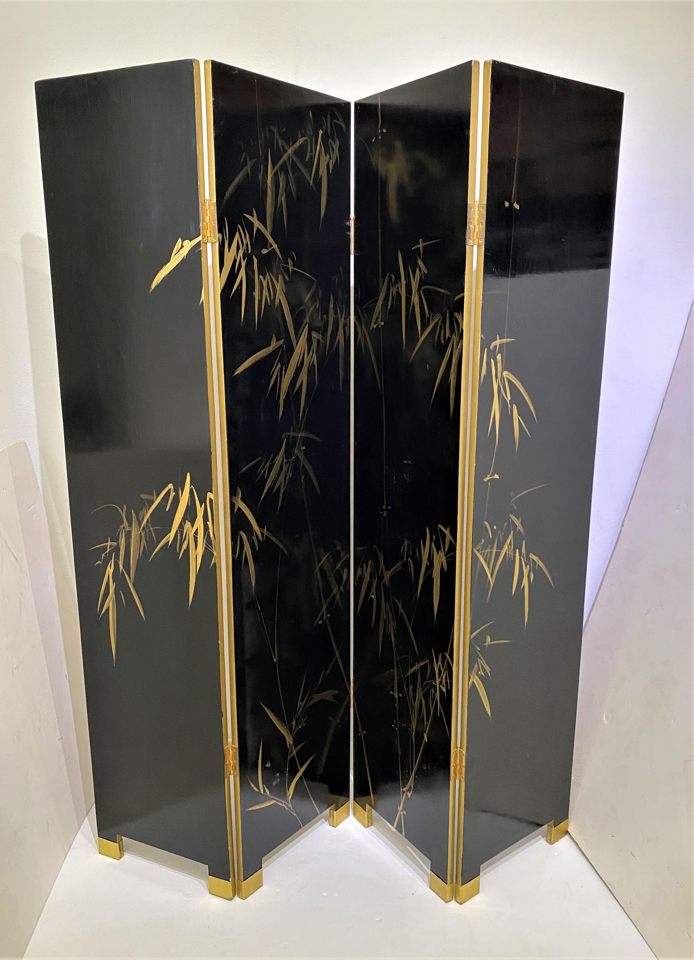 Four Panel Art Deco Style Screen Inspired by Ruhlmann 1