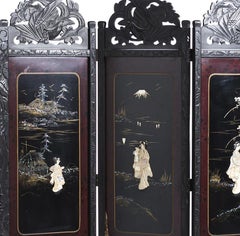 Four-panel folding screen - 19th century