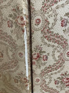 Four-panel screen – Napoleon III style – Damask fabric – 19th century
