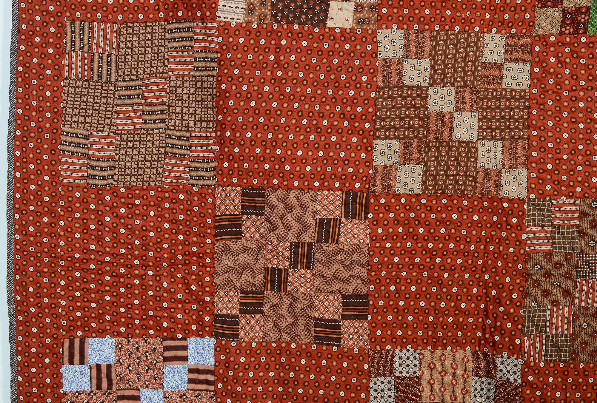 American Four-Patch in Nine-Patch Quilt For Sale