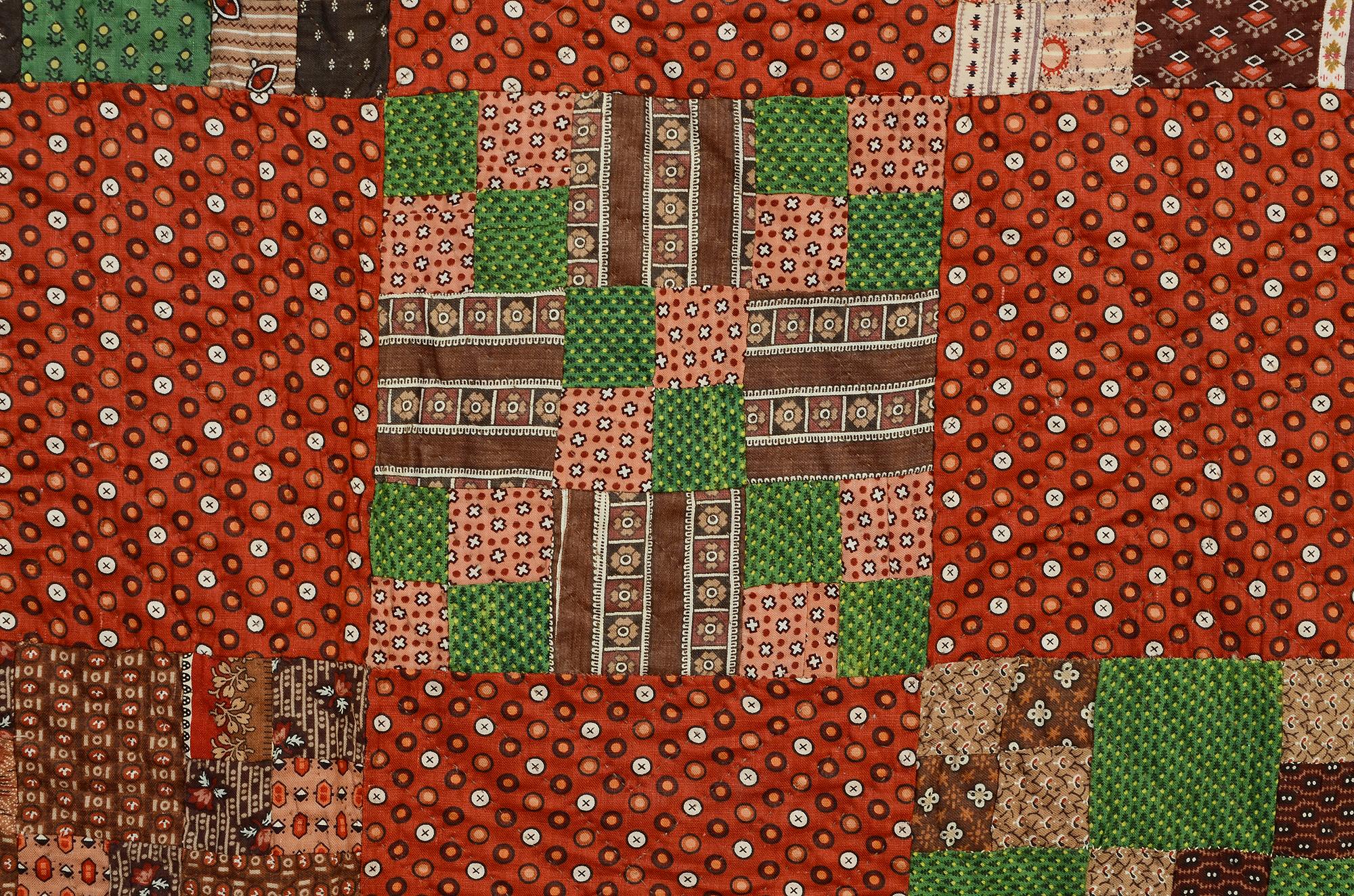 Patchwork Four-Patch in Nine-Patch Quilt