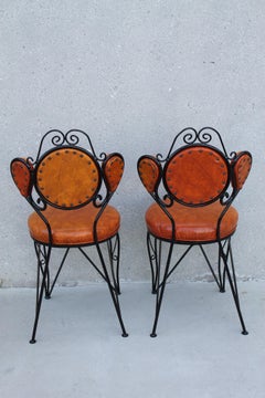 Four Patio Chairs with Paisley Pattern