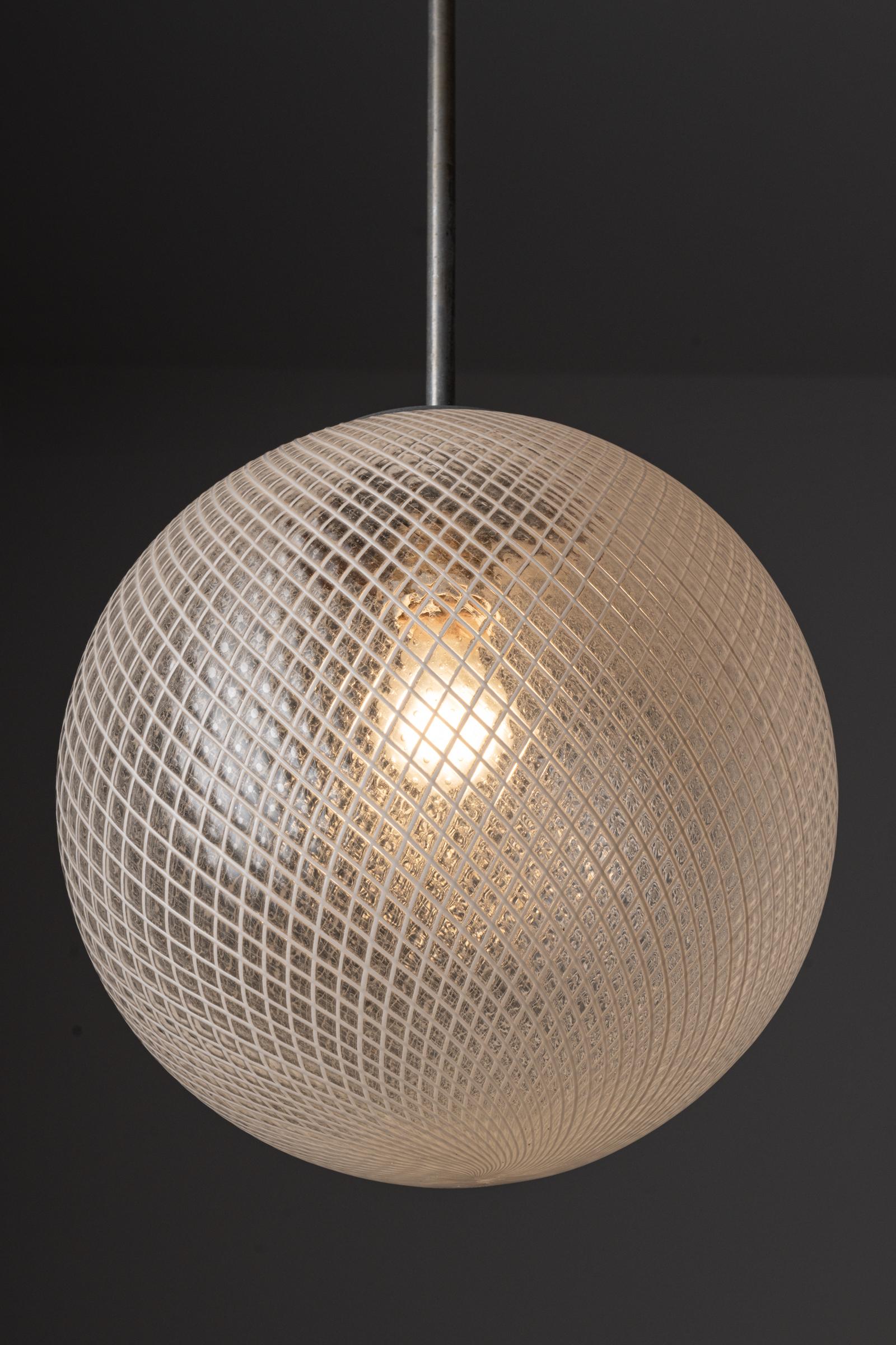 Mid-Century Modern Single Pendant Light by Carlo Scarpa for Venini