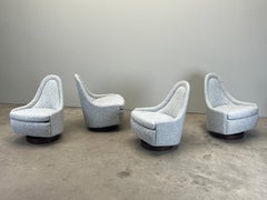 Four Petite Rocking Swivel Chairs by Milo Baughman