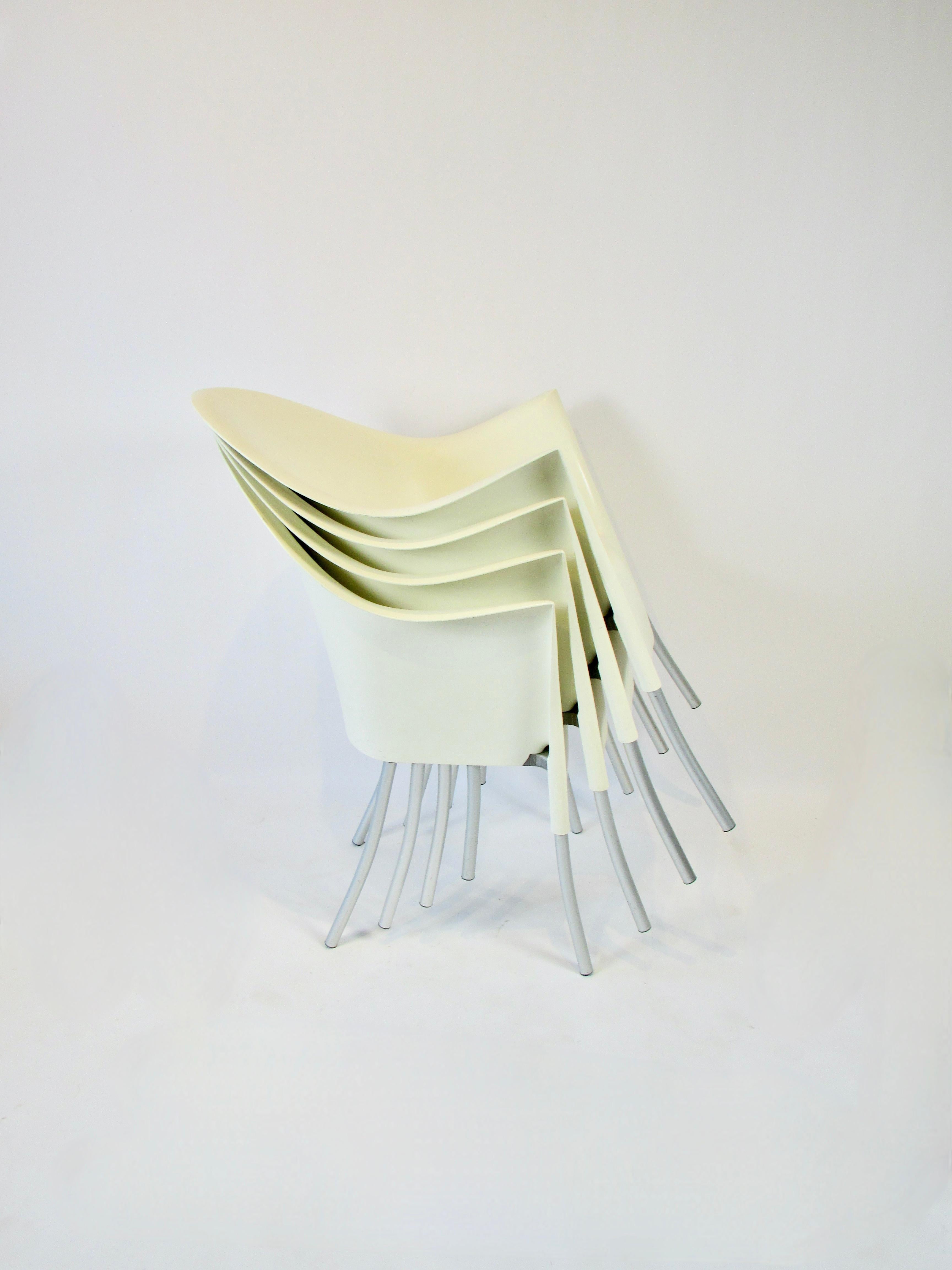Quatre chaises empilables de Phillipe Starck Lord Yo Aleph fabriquées en Italie en vente 3