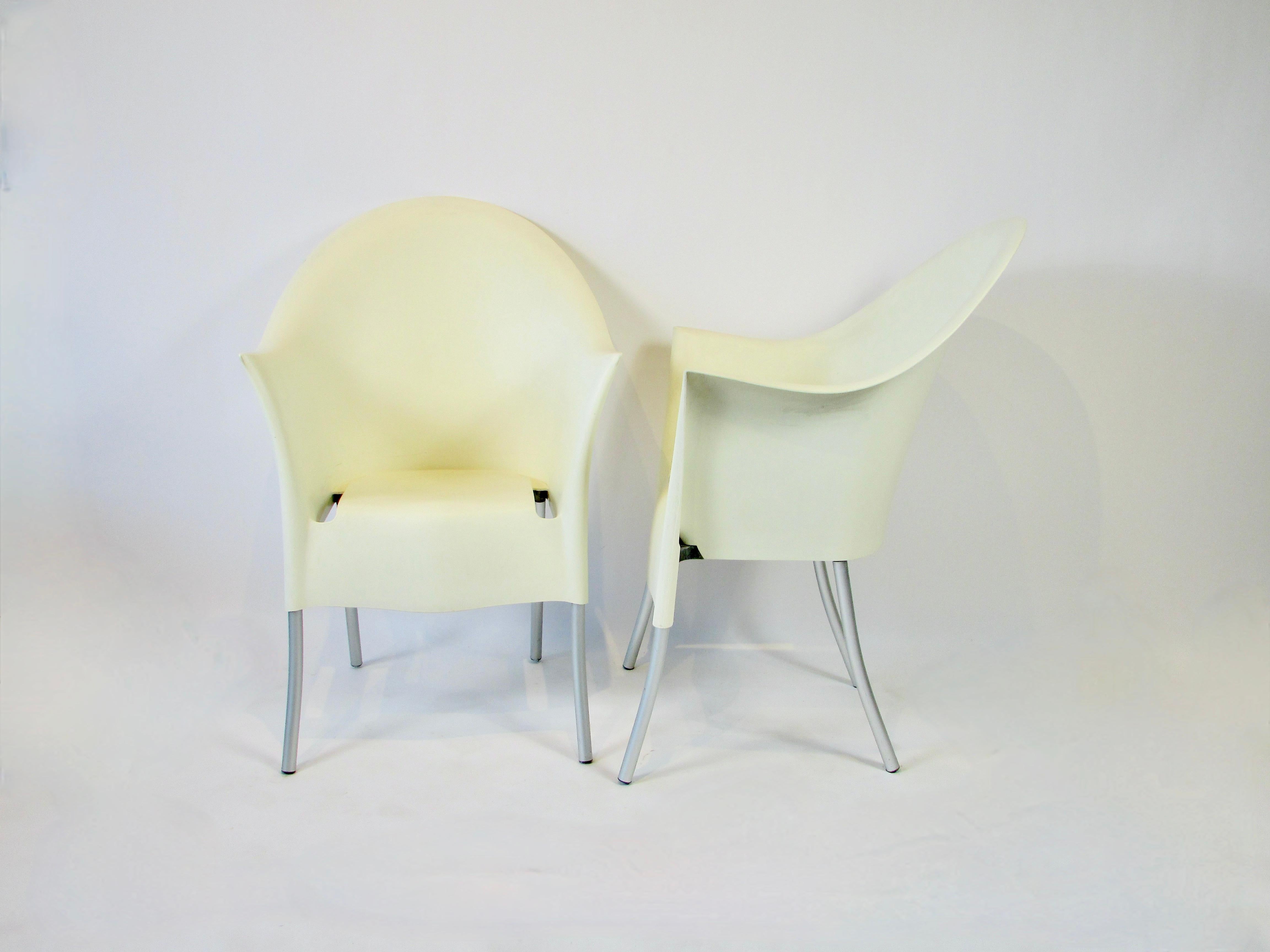 Post-Modern Four Phillipe Starck Lord Yo Aleph Stacking chairs Made in Italy For Sale
