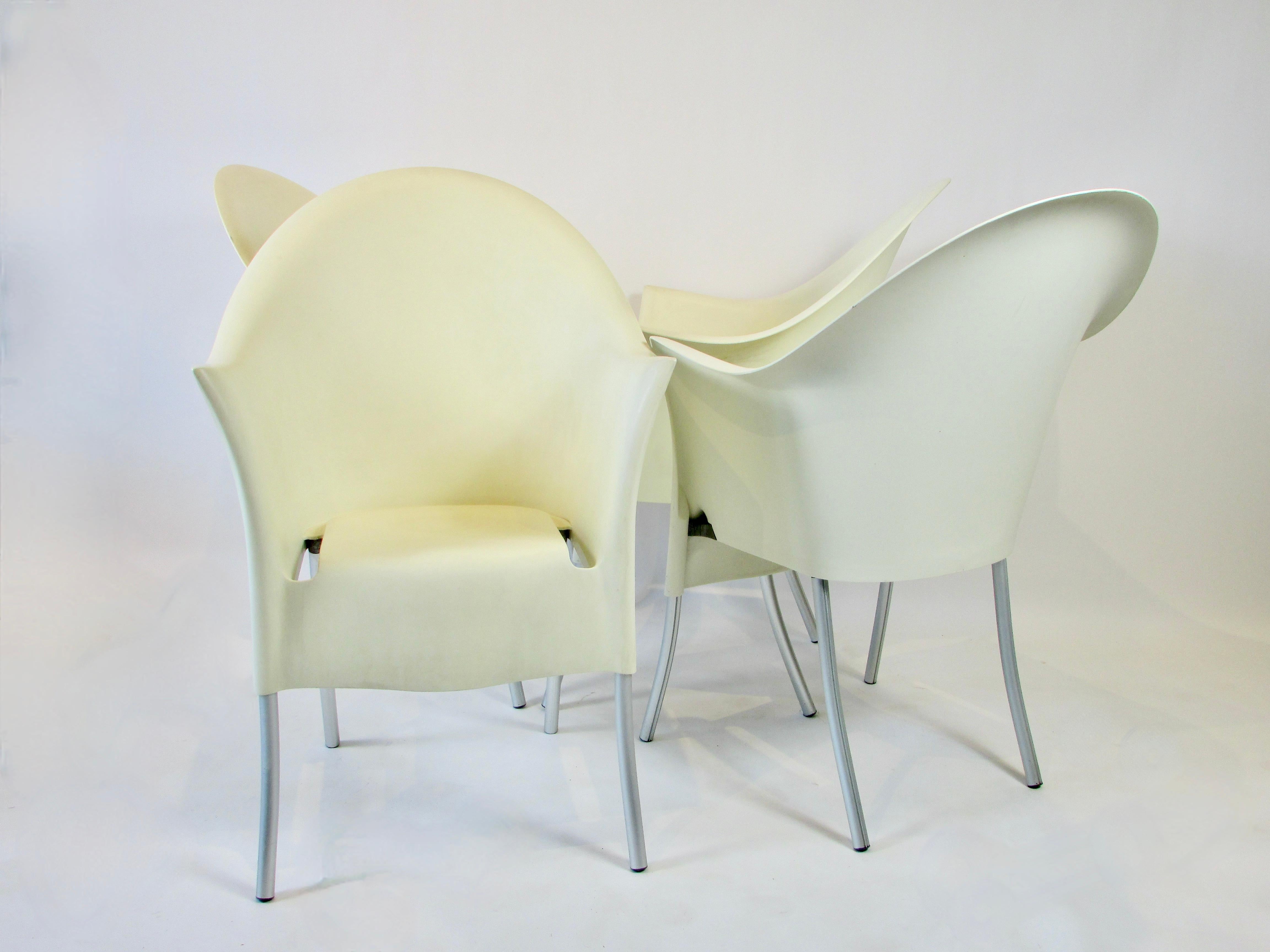 20ième siècle Quatre chaises empilables de Phillipe Starck Lord Yo Aleph fabriquées en Italie en vente