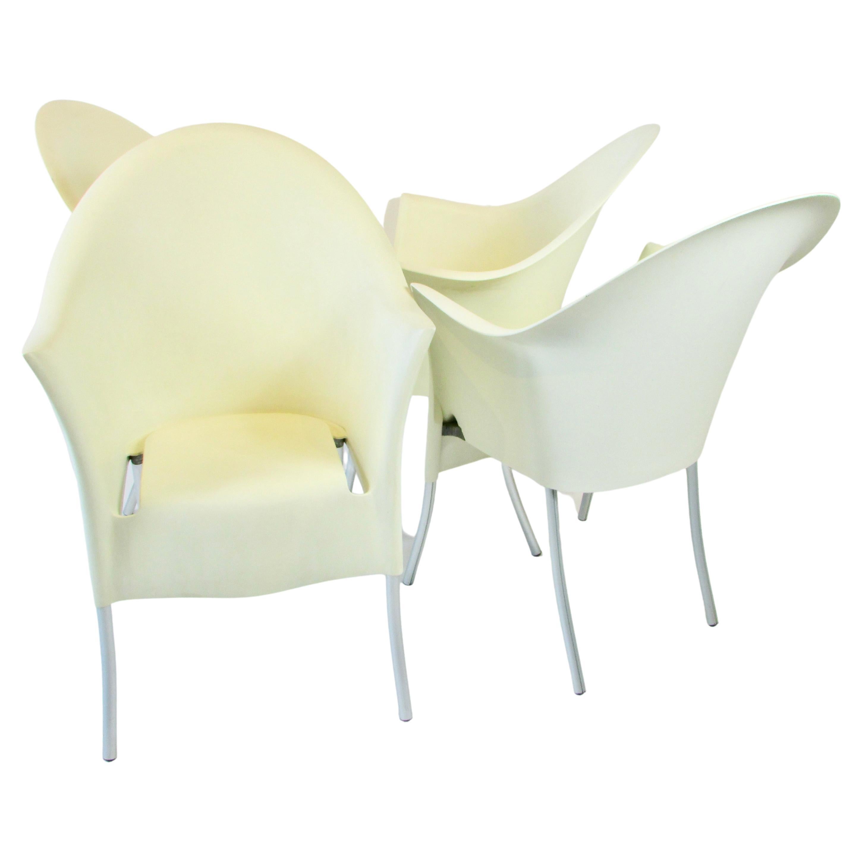 Quatre chaises empilables de Phillipe Starck Lord Yo Aleph fabriquées en Italie en vente