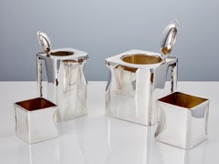 Four Piece 20th Century Cube Tea Set by Robert Crawford Johnson England, 1916