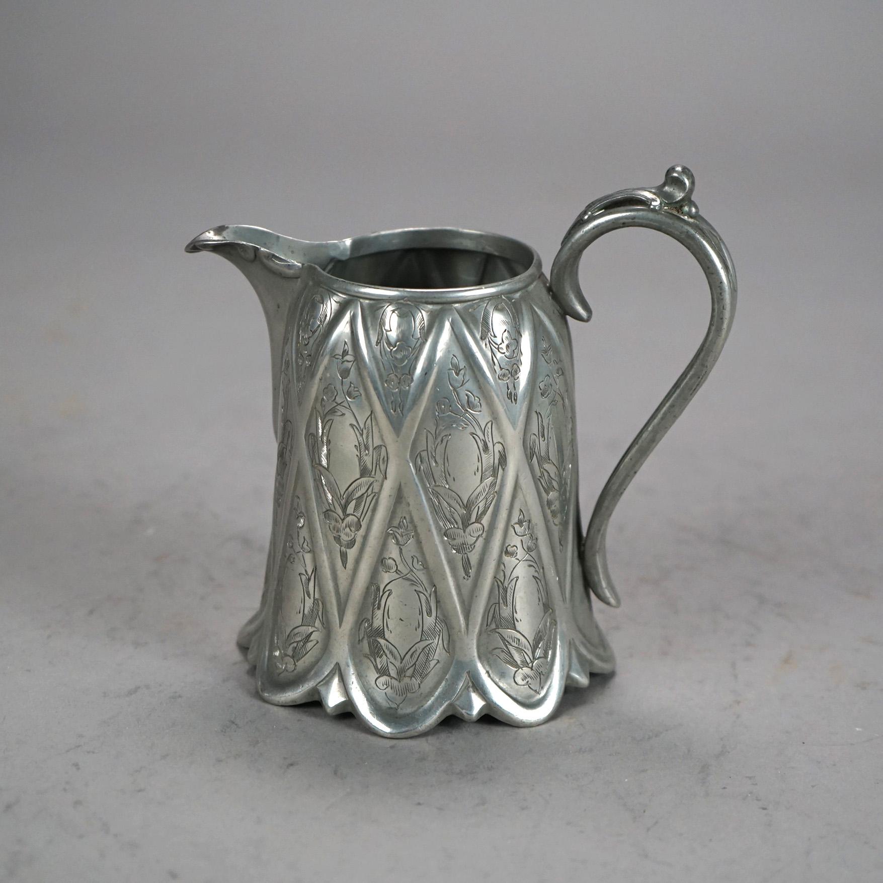 Servizio da tè antico in argento placcato in quattro pezzi C1890 in vendita 6