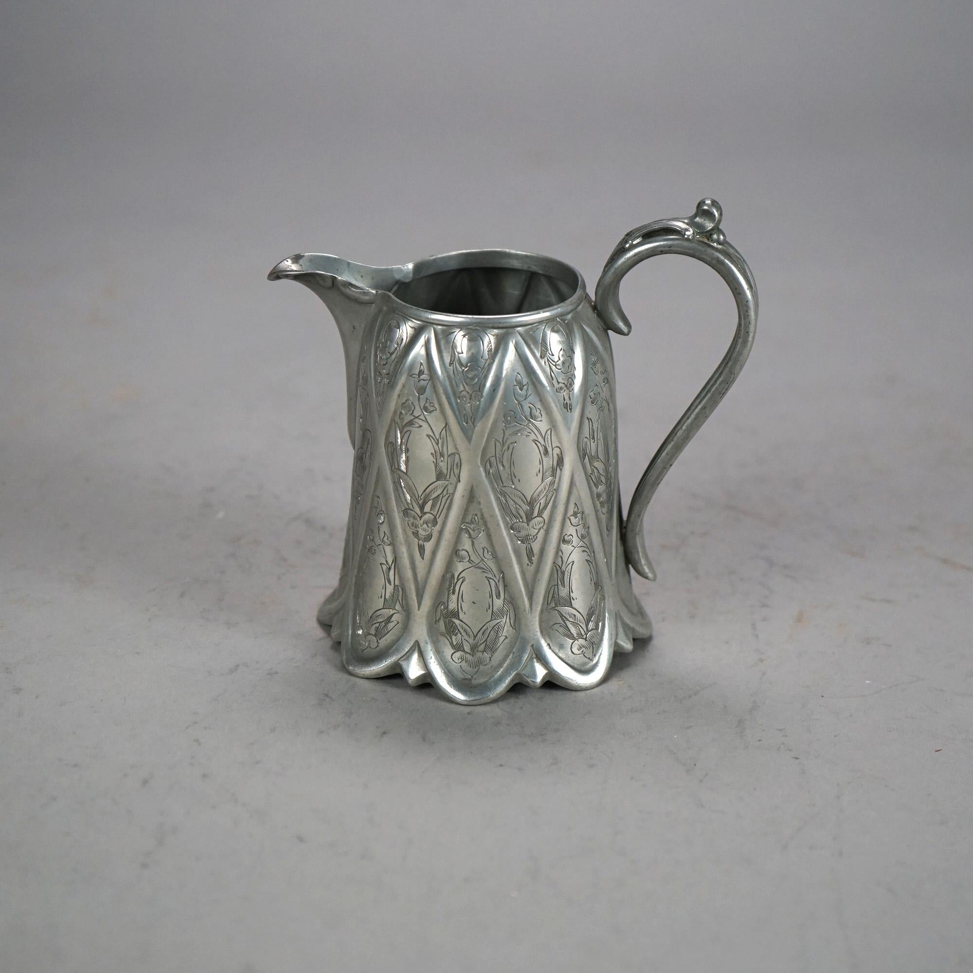 Servizio da tè antico in argento placcato in quattro pezzi C1890 in vendita 7