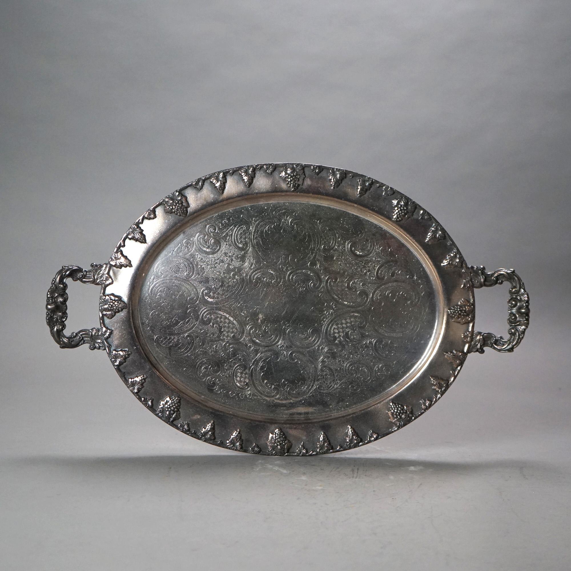 Servizio da tè antico in argento placcato in quattro pezzi C1890 In condizioni buone in vendita a Big Flats, NY