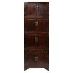 Antique Four Piece Chinese Stacking Cabinet, c. 1930