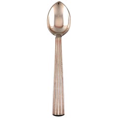 Four-Piece Coffee Spoons, Georg Jensen Bernadotte Sterling Silver Cutlery