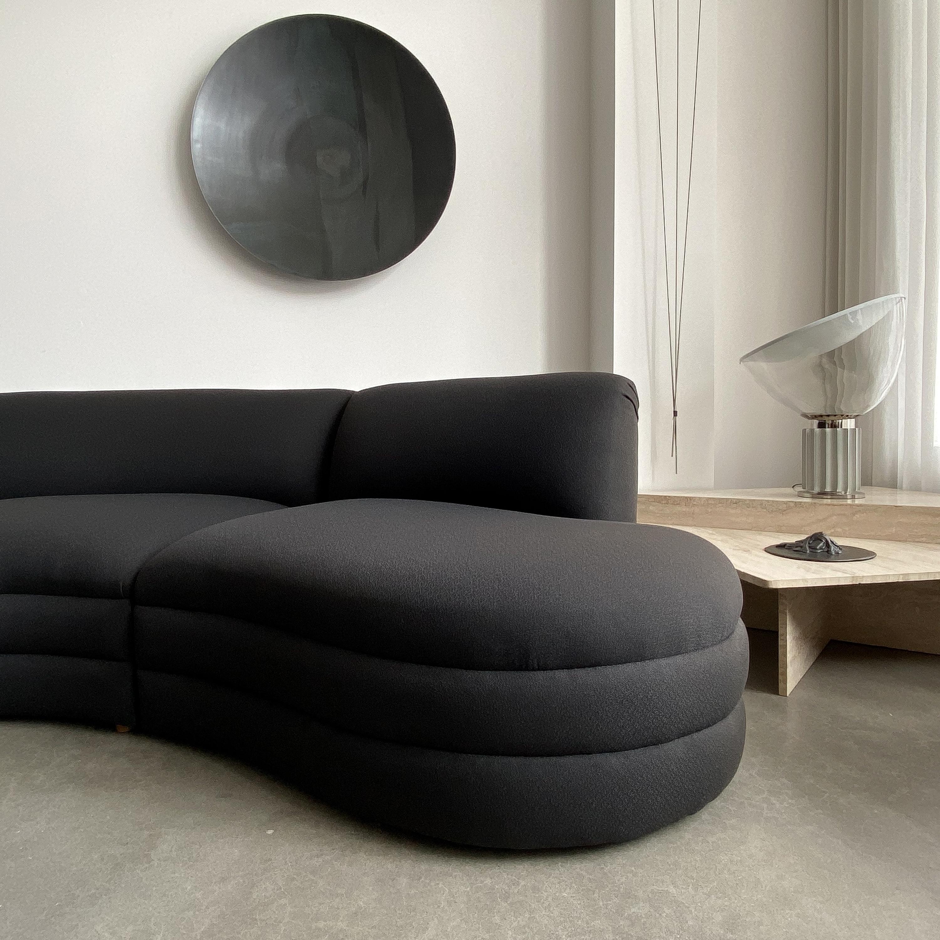 Four Piece Curved Sectional Sofa Attributed to Vladimir Kagan 4