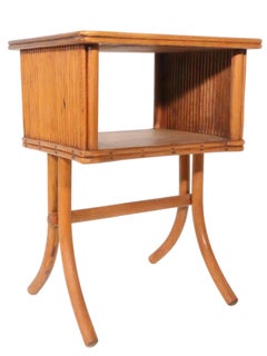 Four Piece Group of Art Deco Rattan Pencil Reed Wicker by the American Chair Co.