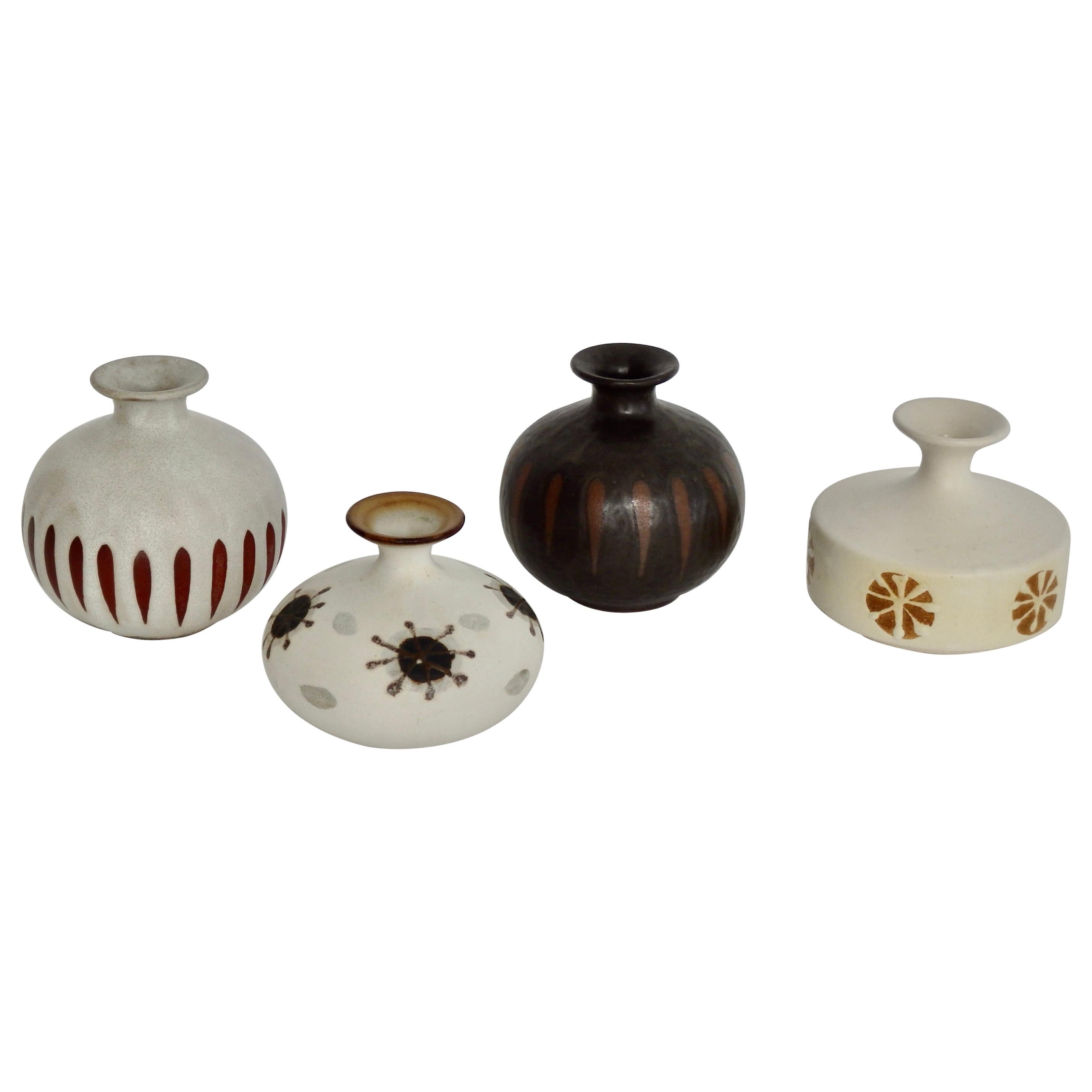 Four Piece Japanese Weed Pot Collection by Otagiri Mercantile Company For Sale