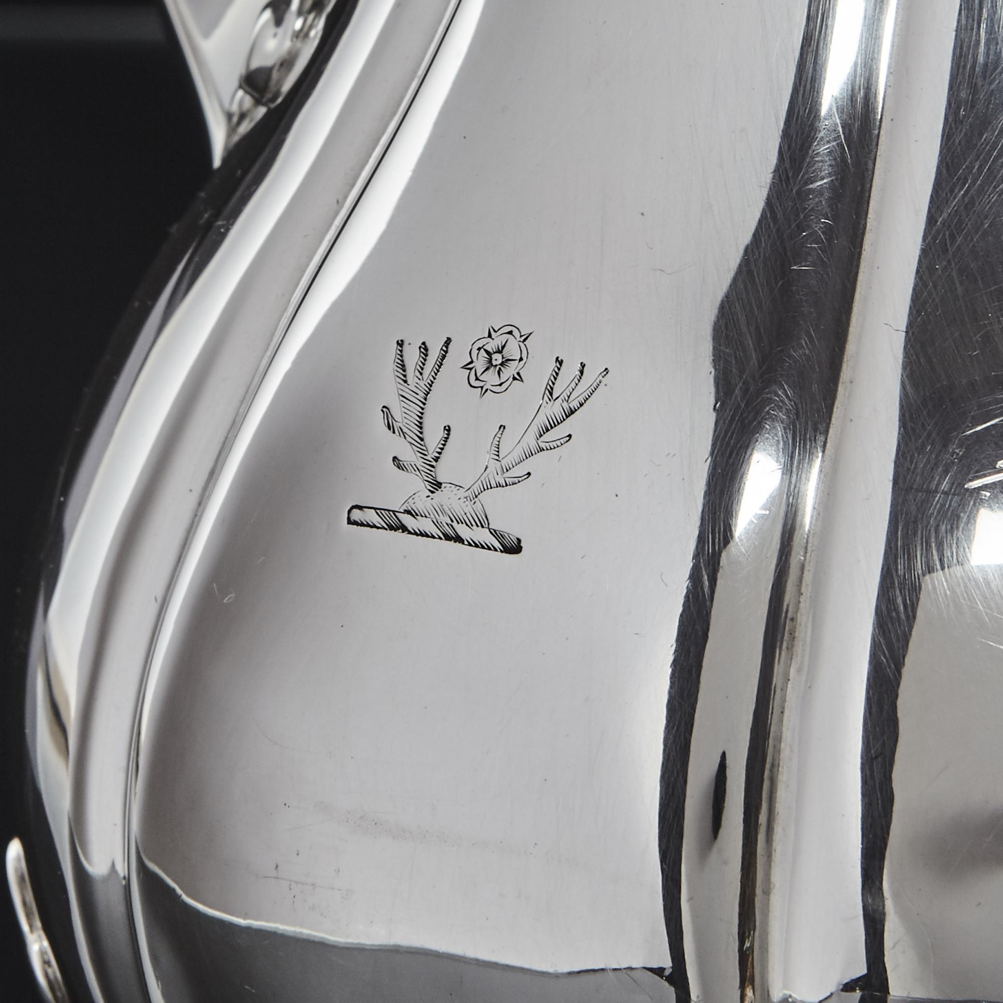 Sterling Silver Four Piece Melon Style Silver Tea and Coffee Set