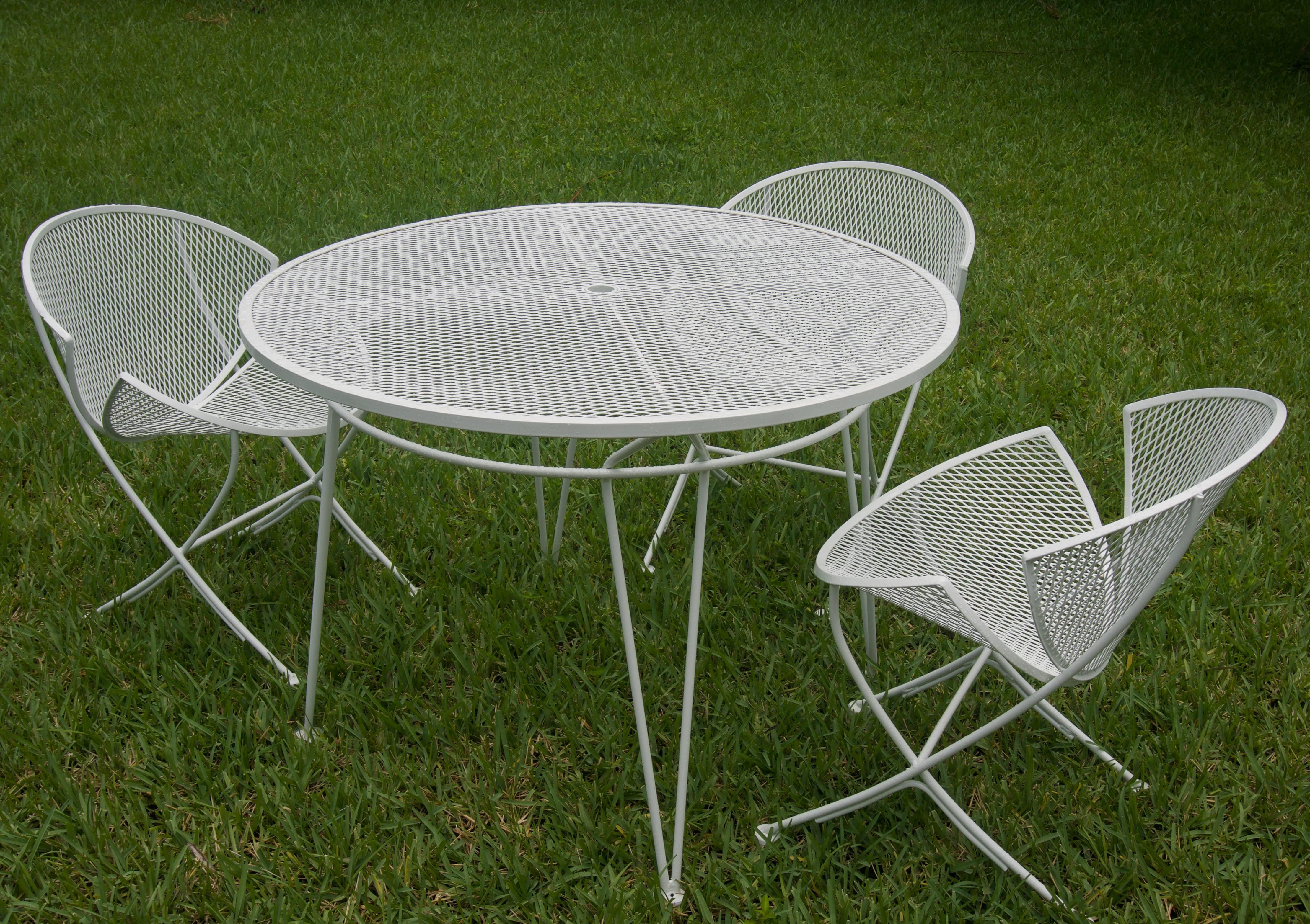 American Four-Piece Salterini Patio Set in White