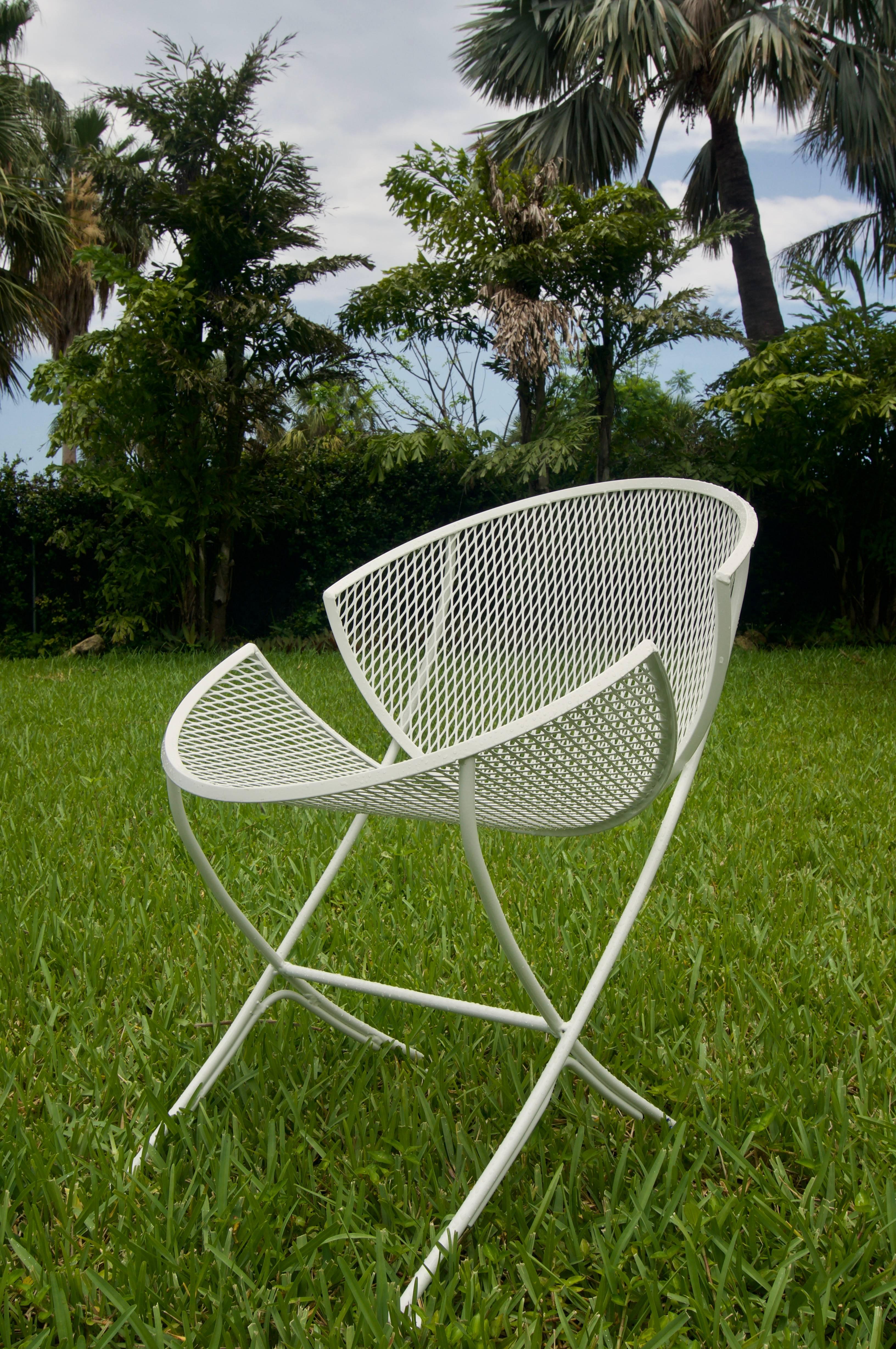 Four-Piece Salterini Patio Set in White In Good Condition In West Palm Beach, FL