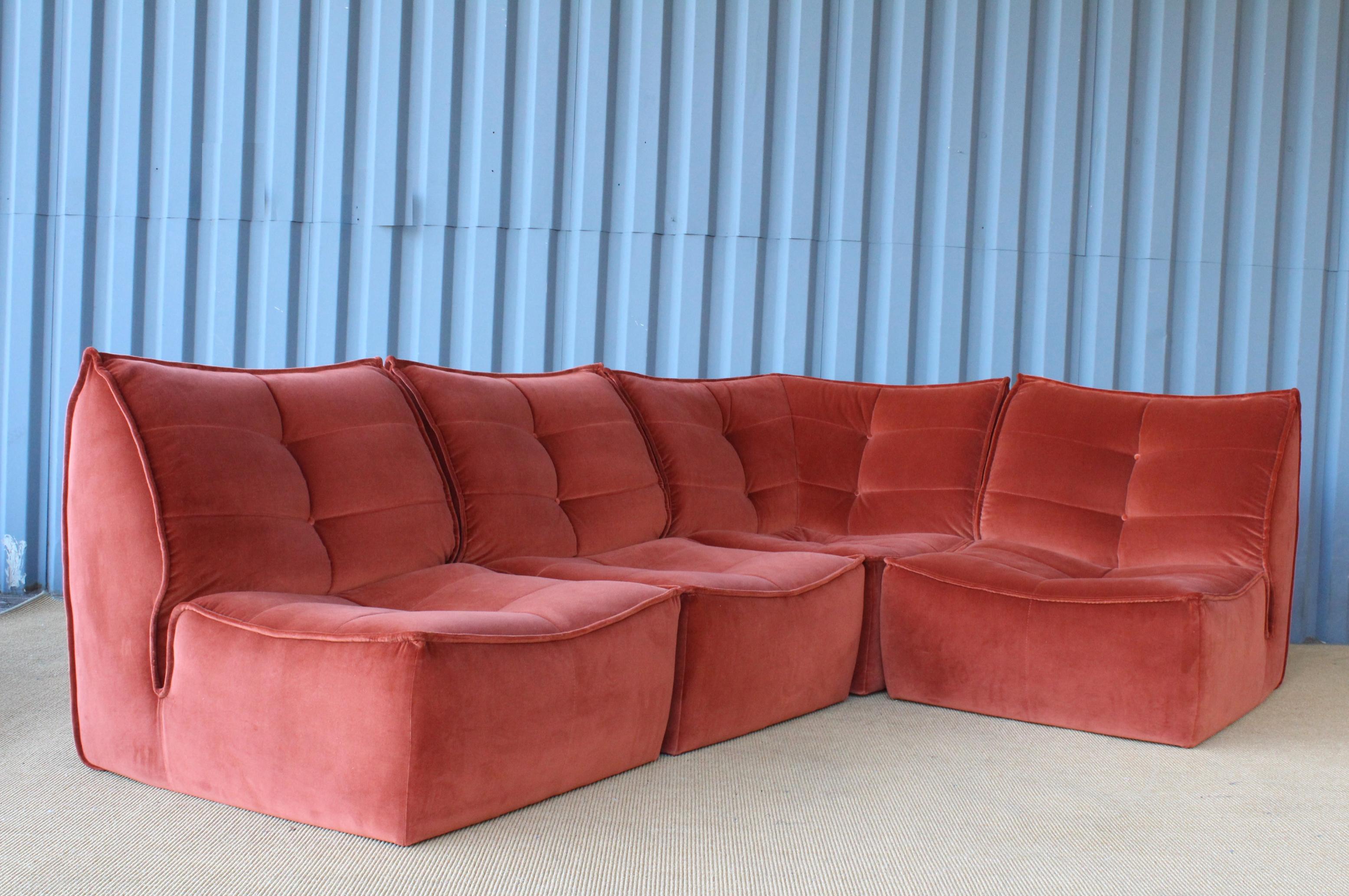 Four-Piece Sectional Sofa, Italy, 1960s (Italienisch)