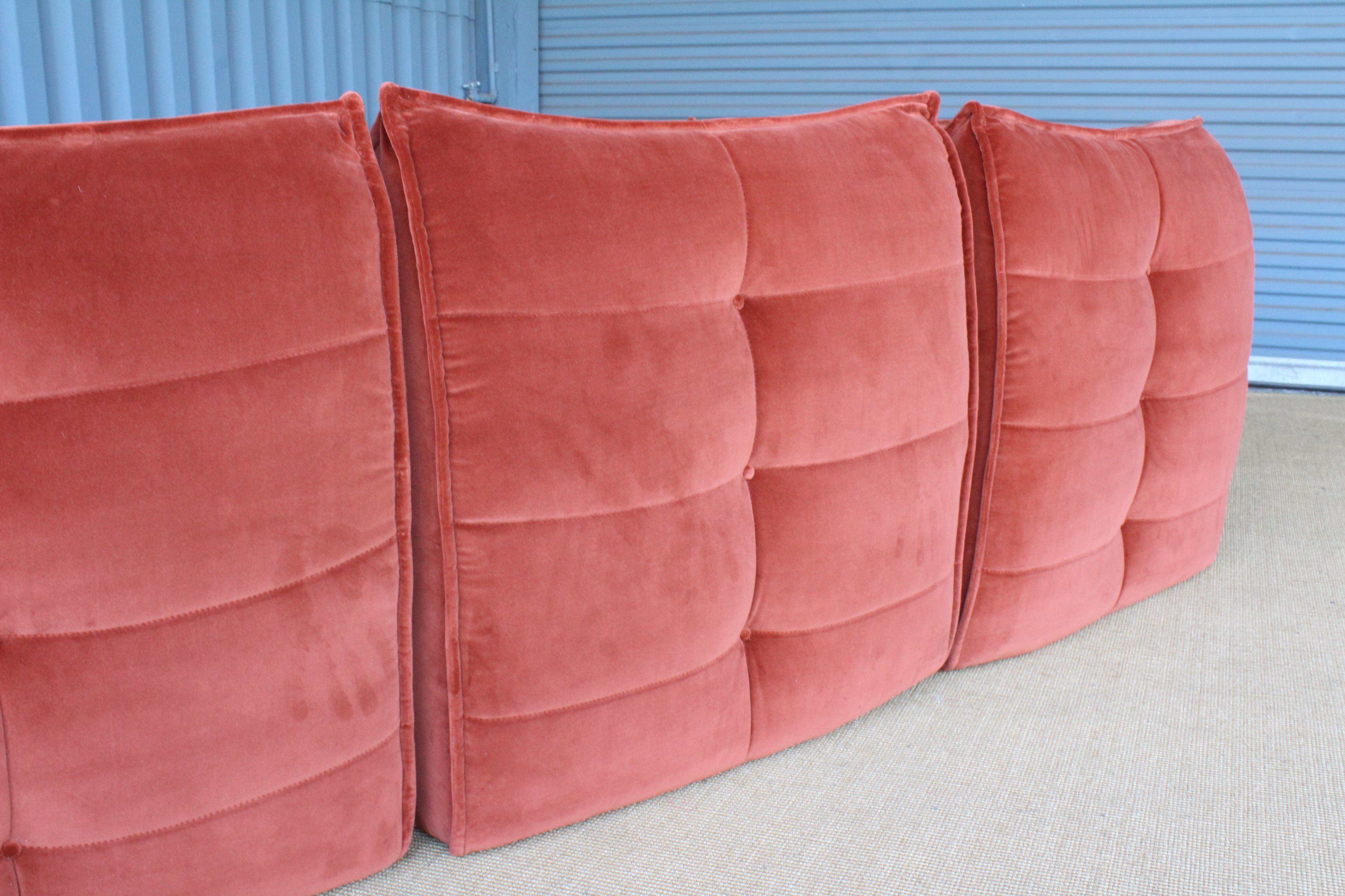 Four-Piece Sectional Sofa, Italy, 1960s 1