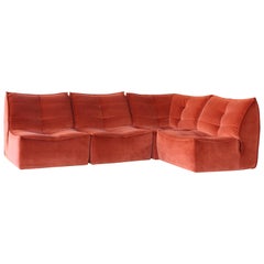 Retro Four-Piece Sectional Sofa, Italy, 1960s