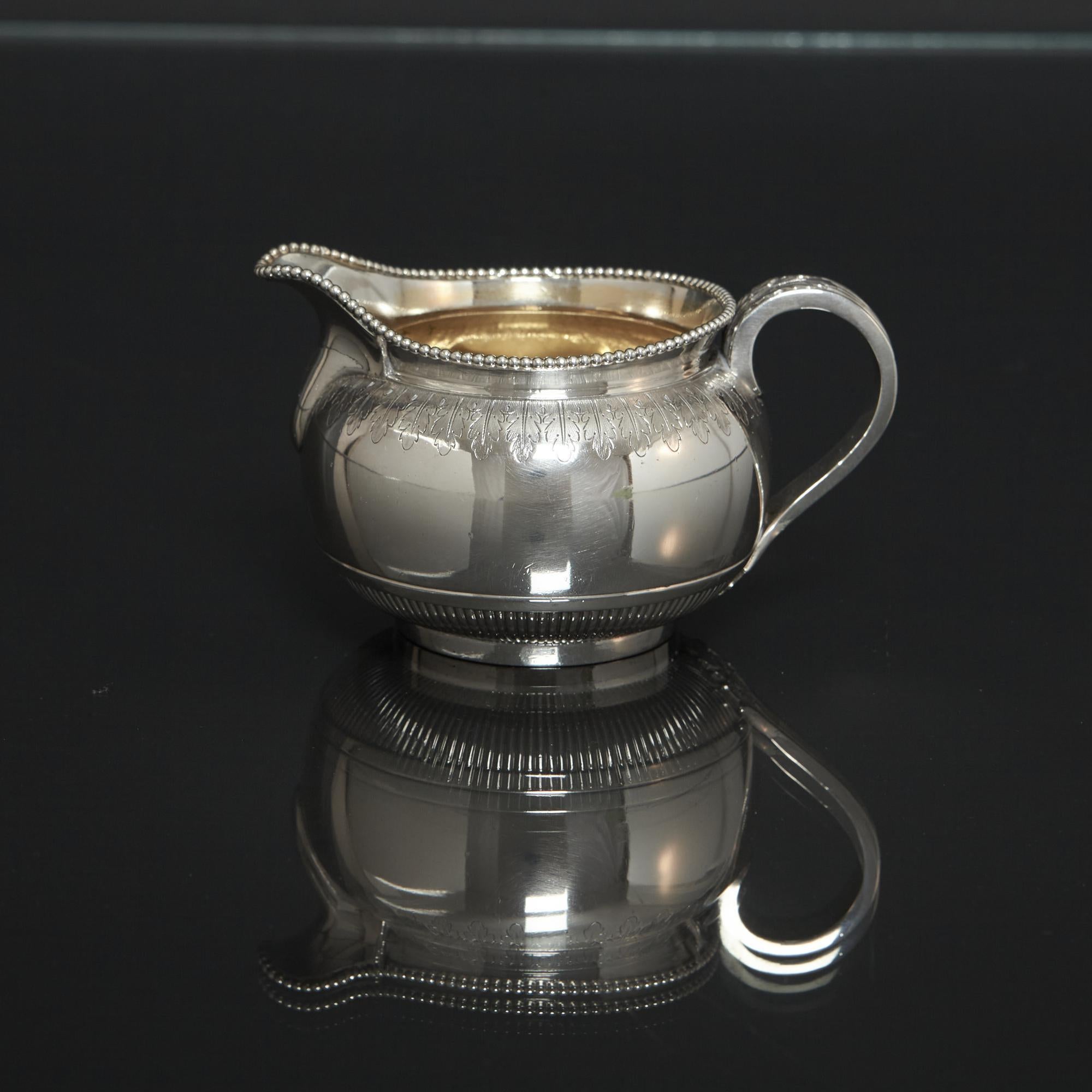 Vierteiliges Silber-Frühstücks-, Tee- und Kaffeeservice, 1868 im Angebot 6