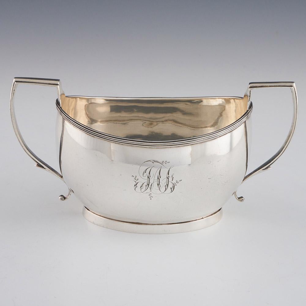 Juego de té de cuatro piezas de plata de ley Londres 1803 en venta 5