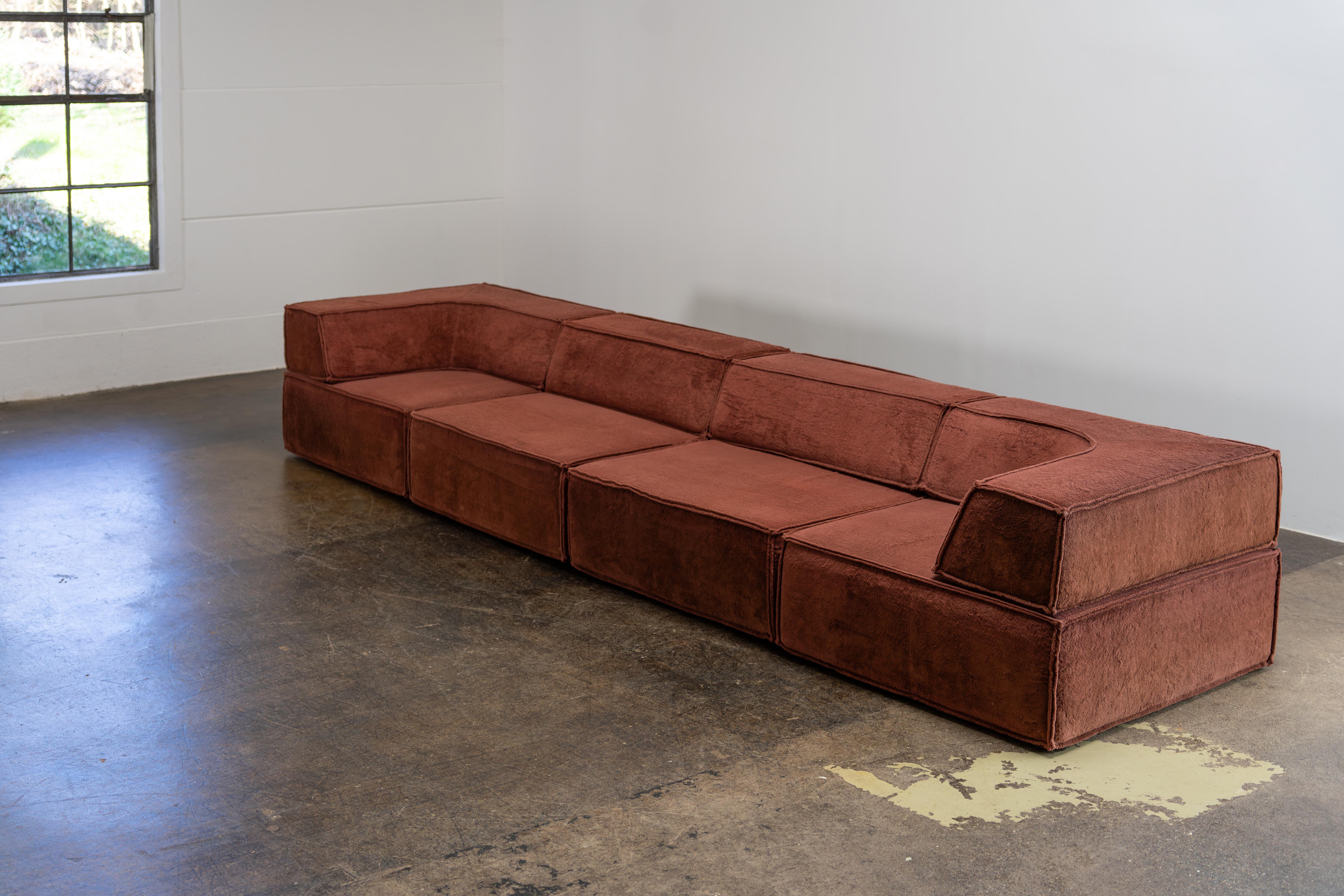 Fabric Four Piece „TRIO“ Sofa by COR Team Form AG, 1973 For Sale