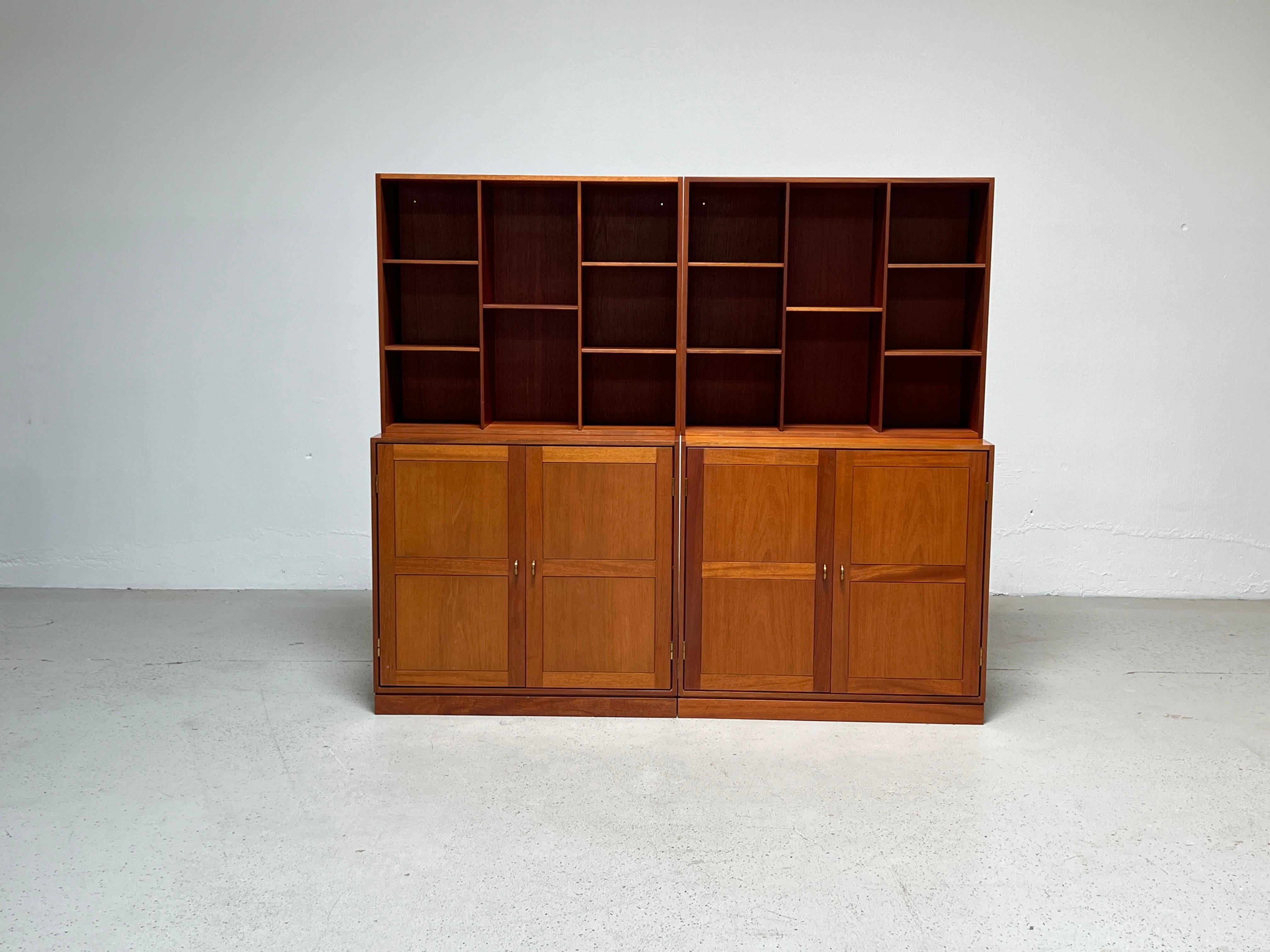 Teak Four Piece Wall Unit by Christian Hvidt for Soborg For Sale