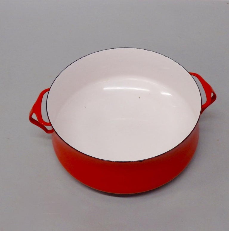 Four Pieces Dansk JHQ France Red Enamel Cookware For Sale at 1stdibs