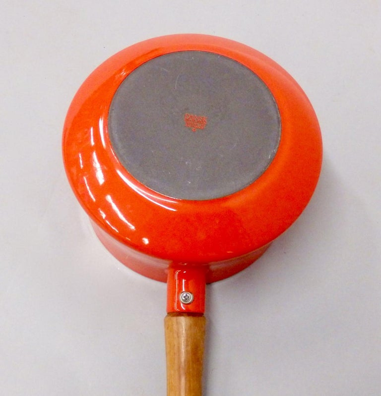 Four Pieces Dansk JHQ France Red Enamel Cookware For Sale at 1stdibs