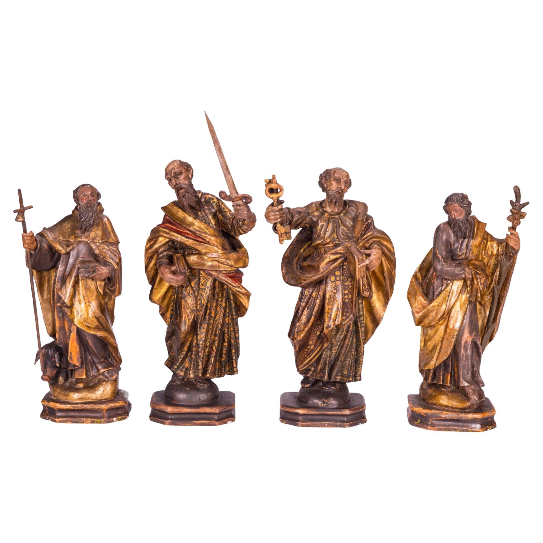 15th Cen Four Pillars of the Christian Faith Saint Peter, Saint Paul, Saint Luke For Sale