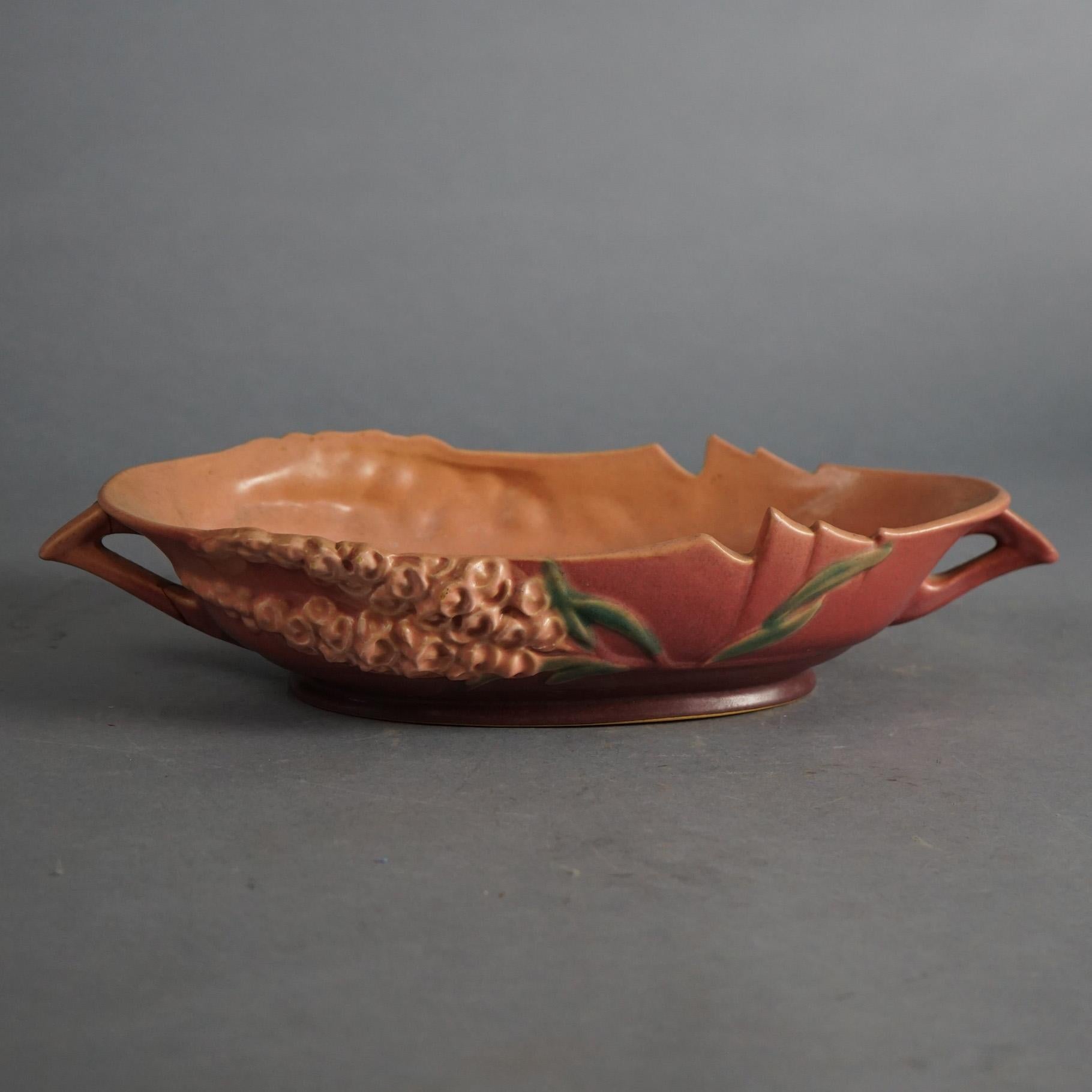 Four Pink Roseville Art Pottery with Foxglove Pattern Mid 20thC In Good Condition In Big Flats, NY