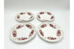 Four Plates Moliere Rosenthal Chrysantheme Cacilie, 1898-1904.