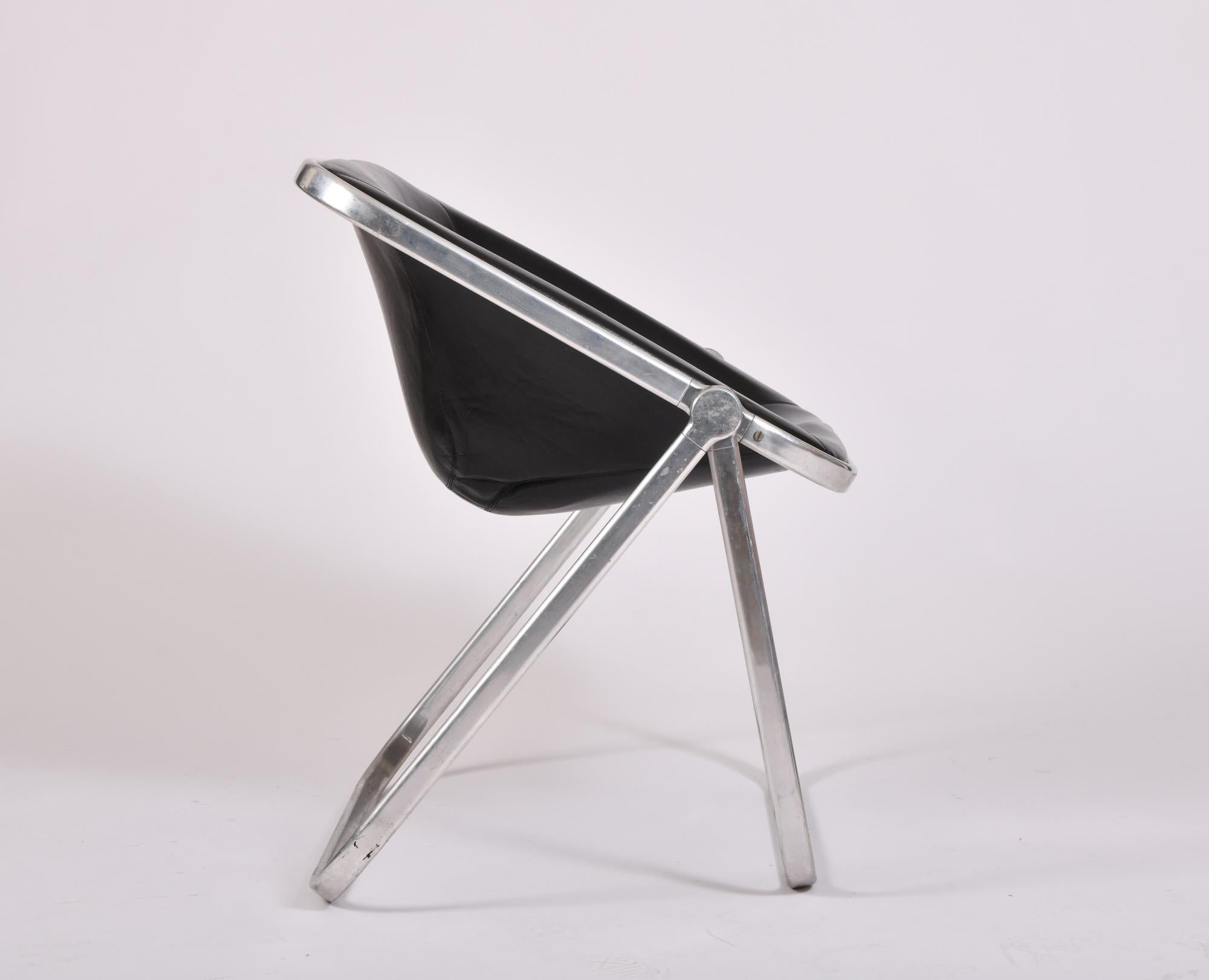 Six Plona Folding Chairs Designed by Giancarlo Piretti for Castelli 1
