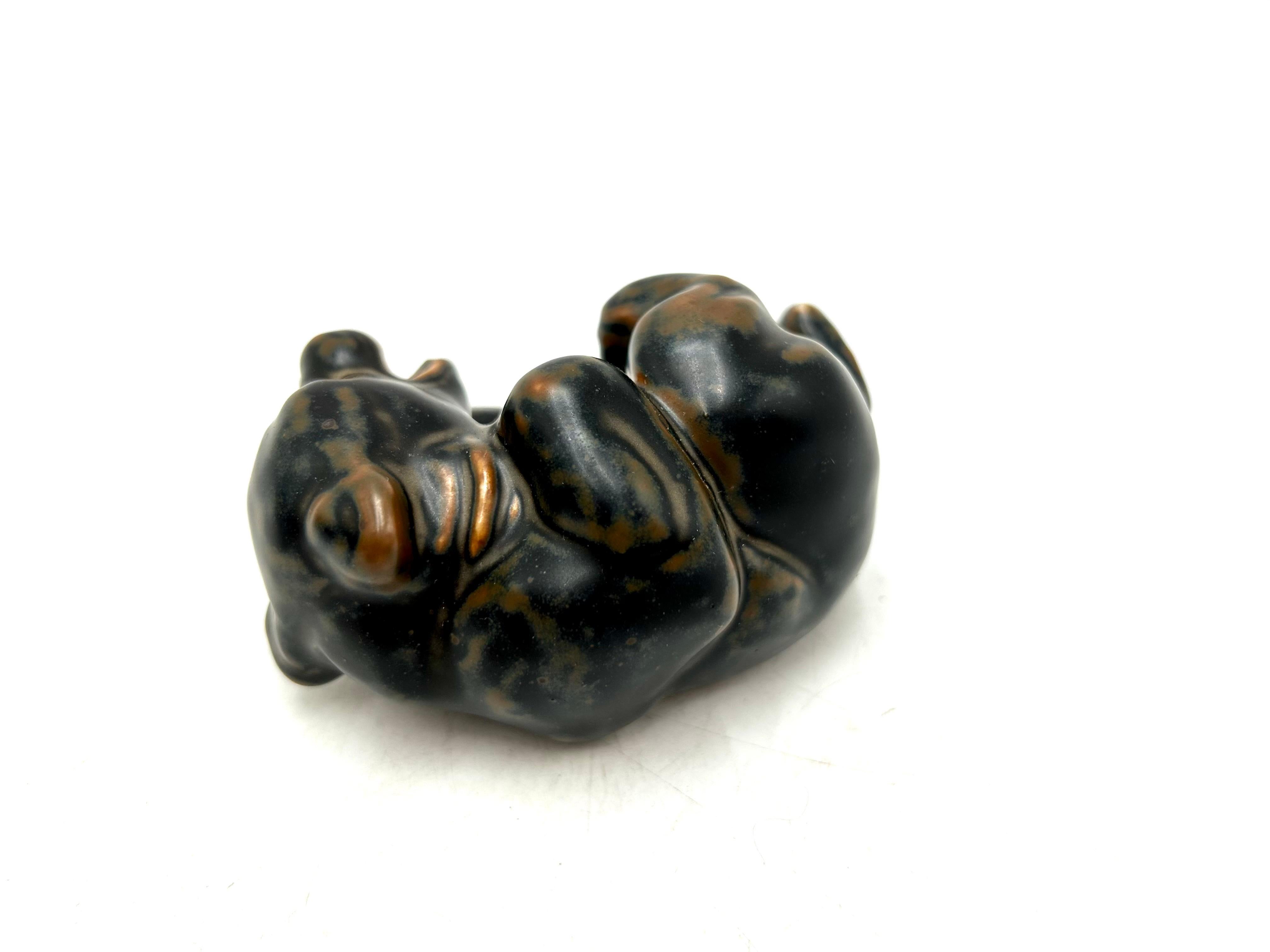 Cuatro figuras de oso de porcelana de Knud Kyhn, Royal Copenhagen, Dinamarca, años 50 en venta 1