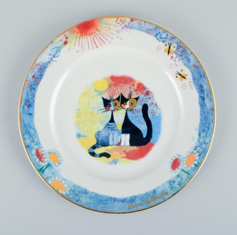 Four Porcelain Plates with Cat Motifs, Rosina Wachtmeister for Goebel, Germany In Excellent Condition In Copenhagen, DK