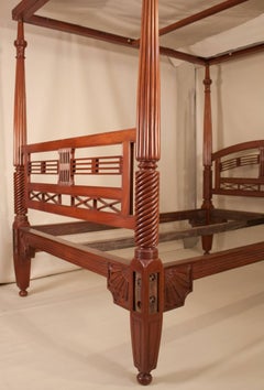 Four Post Mahogany Canopy Bed from British India
