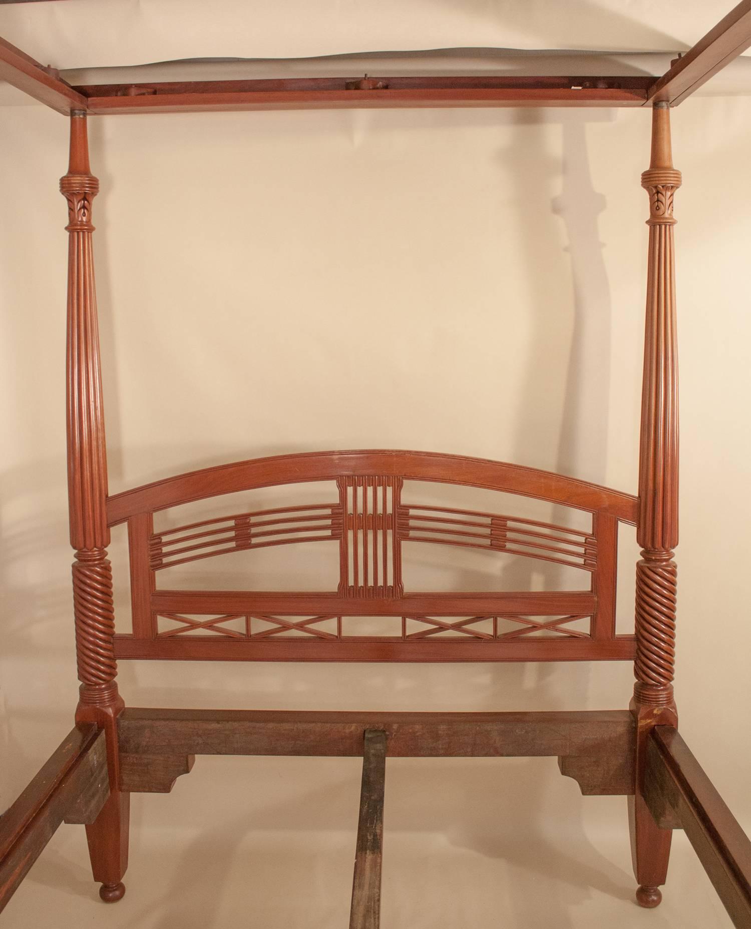 Four Post Mahogany Canopy Bed from British India at 1stDibs canopy