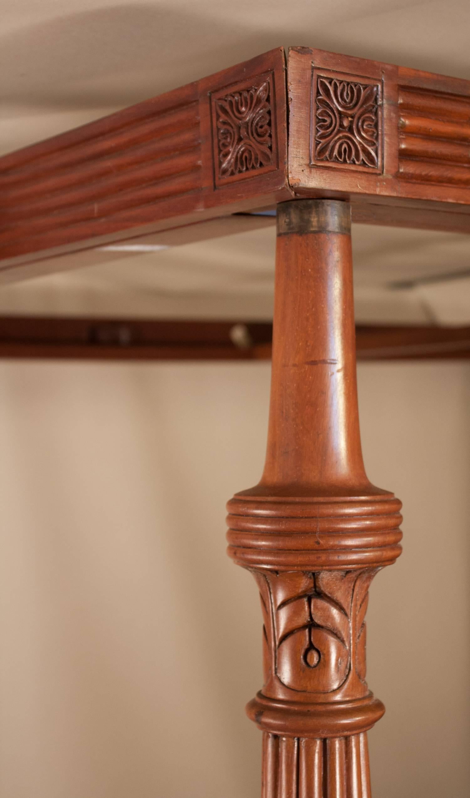 Four Post Mahogany Canopy Bed from British India at 1stDibs canopy